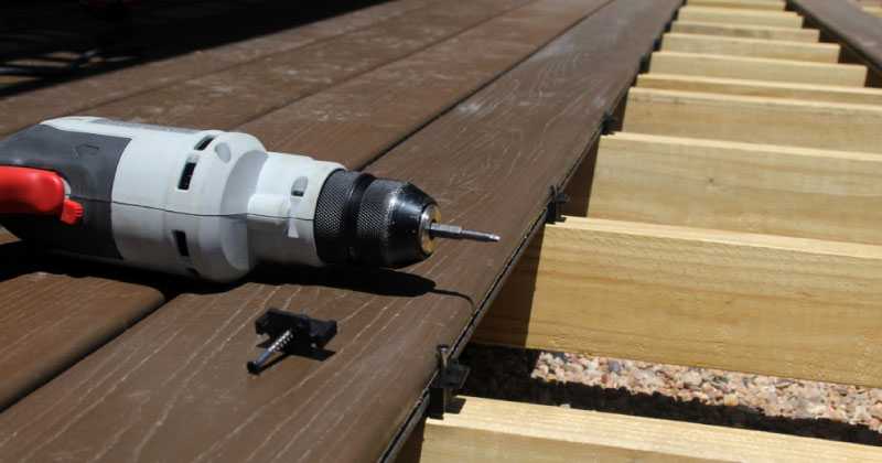 Different steps to build a composite decking