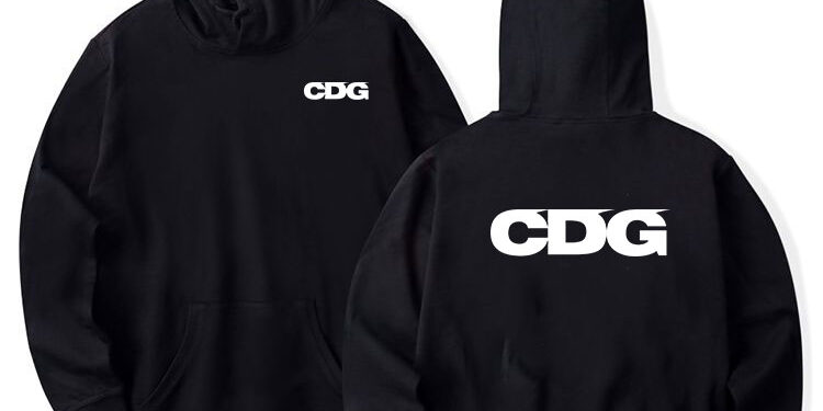 NEW CDG Text Front Back Printed Hoodie