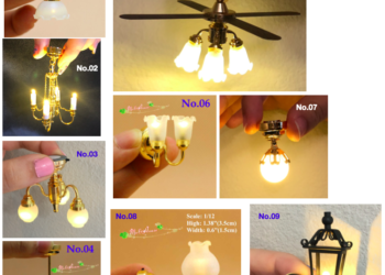 AirAds dollhouse lights- 1:12 scale miniatureLED Lights wall lamps